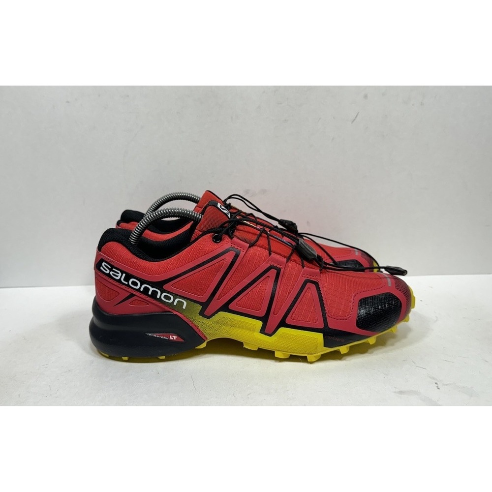 Salomon Speedcross 4 Mens Size 8.5 Trail Running Shoes Red Black 383164